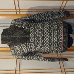 NWT Christopher and Banks Nordic Fair Isle Funnel Neck Sweater